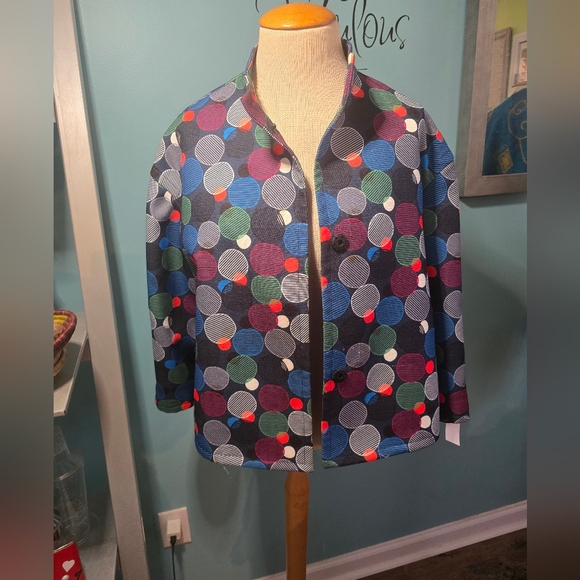 Anne Klein Jackets & Blazers - Anne Klein Chic and Colorful Polka Dot Jacket
